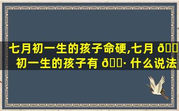 七月初一生的孩子命硬,七月 🐧 初一生的孩子有 🌷 什么说法